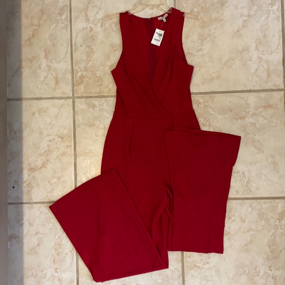 Charlotte Russe red jumpsuit in a size M